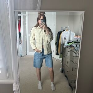 Cream stussy jacket